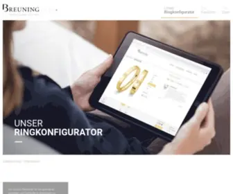 Breuning.de(Manufacturer of fine Jewellery) Screenshot