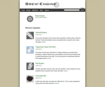 Brew-Engine.com(Beer recipe calculators) Screenshot