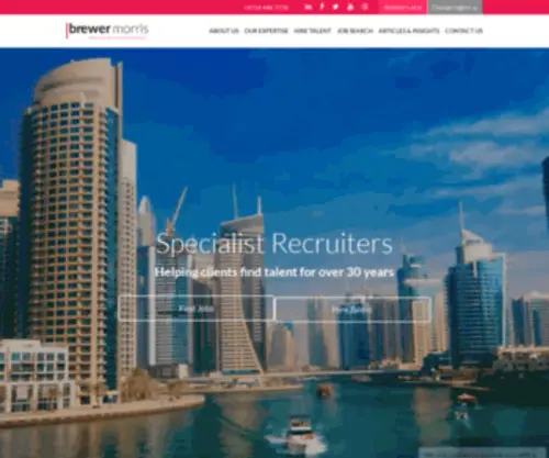 Brewermorris.ae(Specialist recruiters for Tax) Screenshot