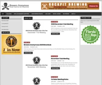 Brewersanonymous.org(Brewers AnonymousFlorida Homebrew Club of the Year) Screenshot