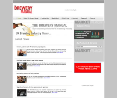 Brewerymanual.com(The Brewery Manual) Screenshot