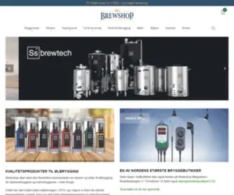 Brewshop.no(Brewshop har Norges største utvalg innen utstyr til ølbrygging) Screenshot