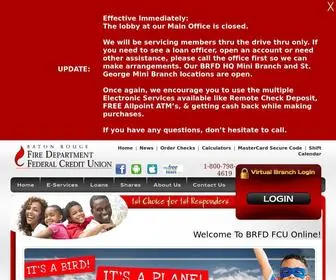 BRFDfcu.com(Baton Rouge Fire Department Federal Credit Union) Screenshot