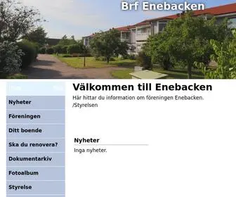 Brfenebacken.se(Bostadsrättsföreningen enebacken) Screenshot