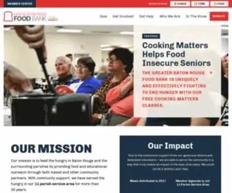 Brfoodbank.org(The mission of the Greater Baton Rouge Food Bank) Screenshot