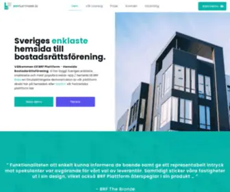 BRFplattform.se(Hemsida Bostadsrättsförening) Screenshot