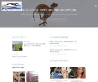 Brga.org(Blue Ridge Greyhound Adoption) Screenshot