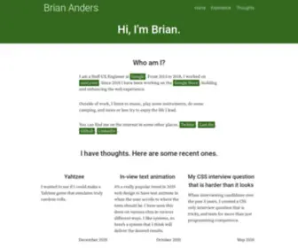 Briananders.net(Brian Anders) Screenshot