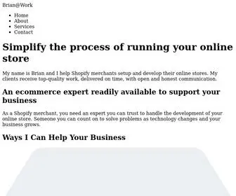 Brianatwork.com(Simplify Your Online Store) Screenshot