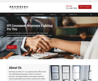 Brianbromberg.com(Consumer Law Attorney NYC) Screenshot