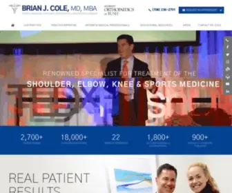 Briancolemd.com(Dr. Brian Cole) Screenshot