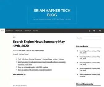 Brianhafner.info(My journey web developer to SEO and Digital Marketer) Screenshot