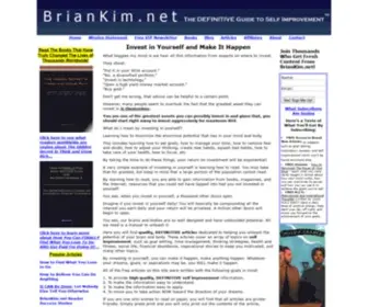 Briankim.net(Self Improvement Blog) Screenshot
