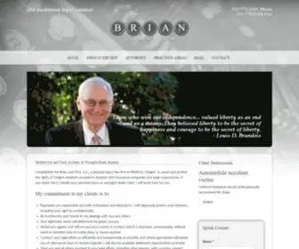 Brianlawfirm.com(Medford OR Personal Injury Attorney) Screenshot