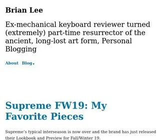 Brianlee.blog(Brian Lee) Screenshot