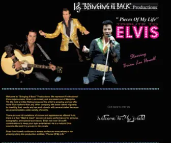 Brianleehowell.com(The Official Site Of Memphis Elvis Impersonator) Screenshot