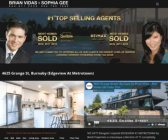 Brianvidas.com(BRIAN VIDAS and SOPHIA GEE Realtors®) Screenshot