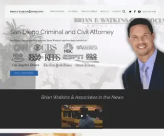 Brianwatkinslaw.com(San Diego Criminal and Civil Attorney) Screenshot