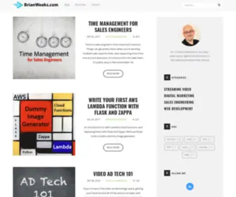 Brianweeks.com(Sales engineer) Screenshot