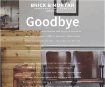 Brickandmortarpdx.com(Brick and Mortar Barbershop and Grooming Supply) Screenshot