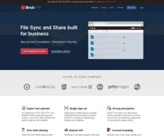 Brickftp.com(Managed File Transfer Automation and Platform) Screenshot