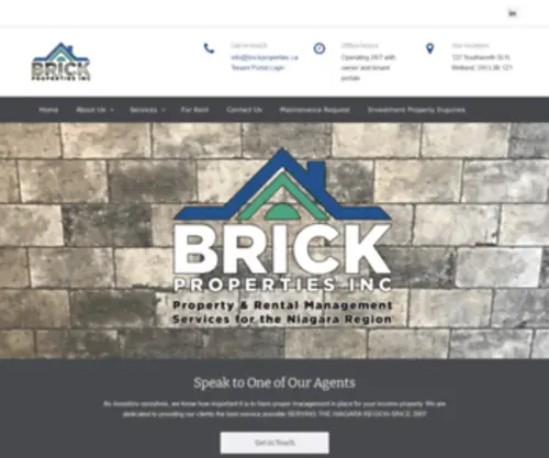 Brickproperties.ca(Brick Properties Real Estate Management) Screenshot