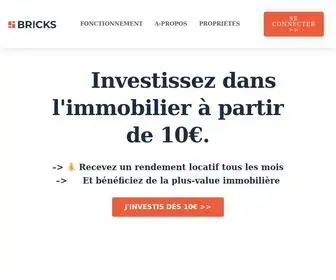 Bricks.co(N°1 du crowdfunding Immobilier dès 10€ avec rendement fixe mensuel) Screenshot