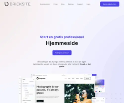 Bricksite.dk(Lav din egen hjemmeside) Screenshot