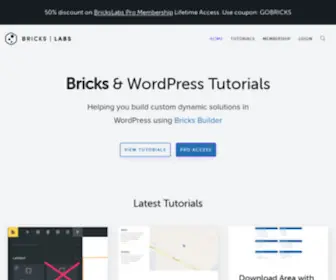 Brickslabs.com(Tutorials on using and customizing Bricks Builder for building custom WordPress sites) Screenshot