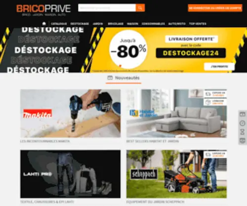 Bricoprive.com(Ventes privées Bricolage) Screenshot