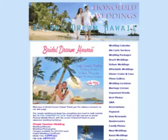 Bridaldreamhawaii.com(Hawaii Weddings and Vow Renewals on the Beach) Screenshot