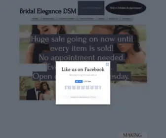 Bridalelegancedsm.com(Bridal Elegance DSM) Screenshot