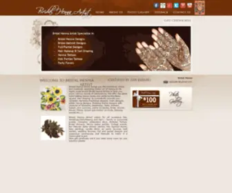 Bridalhennaartist.com(Bridal Henna Artist) Screenshot