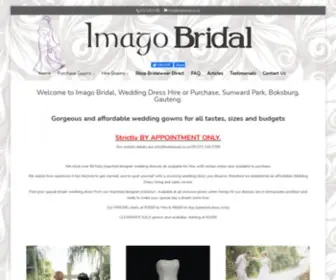 Bridalwear.co.za(Imago Bridal) Screenshot