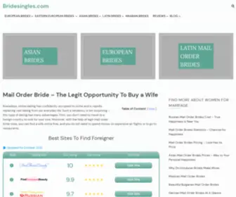 Bridesingles.com(Mail Order Bride) Screenshot