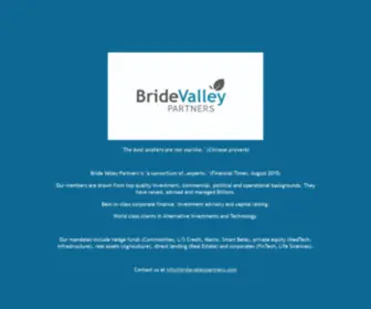 Bridevalleypartners.com(Bride Valley Partners) Screenshot