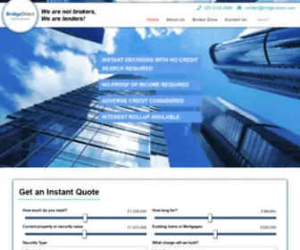 Bridge-Direct.com(Bridge loans in London) Screenshot