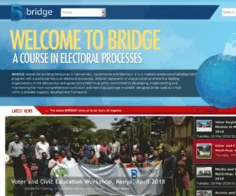 Bridge-Project.org(A Course in Electoral Administration and Civic Education Development Project) Screenshot