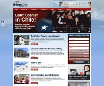 Bridgechile.com(Bridge-Chile Spanish Language School in Santiago, Chile) Screenshot