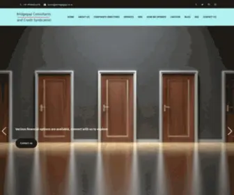 Bridgegap.co.in(Bridgegap Consultants and Credit Syndication) Screenshot