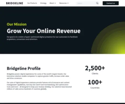 Bridgelinedigital.com(CMS, eCommerce, Marketing Automation) Screenshot