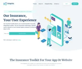 Bridgenetins.com(We provide powerful API’s toolkit which) Screenshot