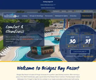 Bridgesbayresort.com(The Waterfront at Bridges Bay Resort in Okoboji) Screenshot