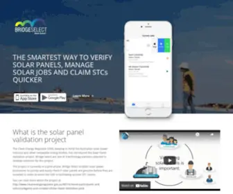Bridgeselect.com.au(Solar Panel Validation Project = Verify panels supplied by Clean Energy Council (CEC)) Screenshot