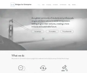 Bridgesforenterprise.com(Entrepreneurship for sustainable impact) Screenshot