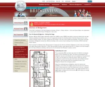 Bridgeview.com(History of Bridgeview) Screenshot