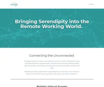 Bridgio.io(Curated Virtual Events for Revenue) Screenshot