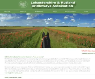 Bridleways.com(Leicestershire and Rutland Bridleways Association) Screenshot