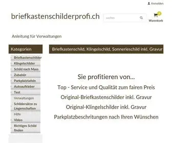 Briefkastenschilderprofi.ch(Briefkastenschilder Klingelschilder) Screenshot