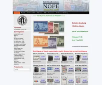 Briefmarkenhaus-Nope.de(Briefmarkenhaus NOPE Online) Screenshot